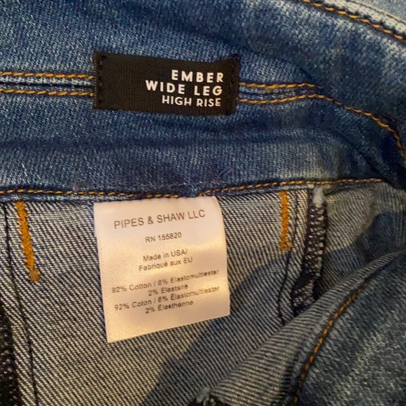 VERONICA BEARD Ember Wide Leg Jean Powdered Ocean - Picture 12 of 12